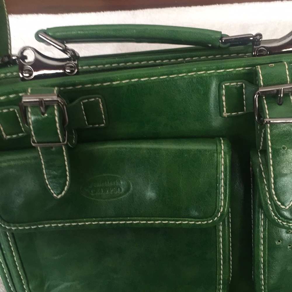 Pelletteria Calypso purse, green leather - Picture 7 of 7